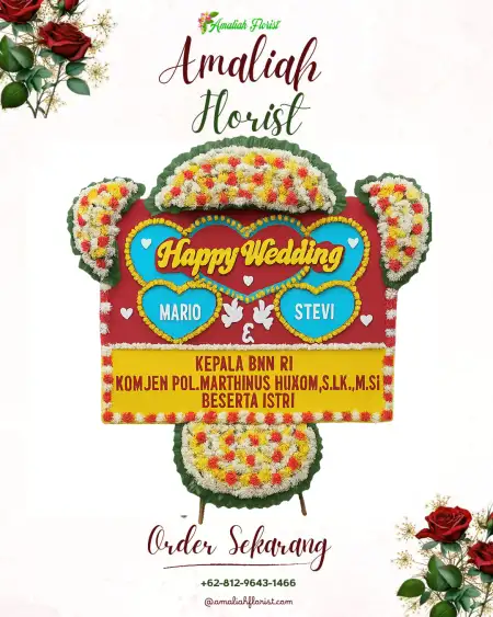 Papan Bunga Pernikahan Muncung